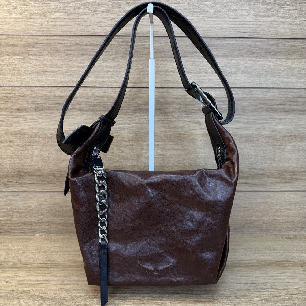Zadig And Voltaire Le Cecilia Shoulder Bag Crossbody Bonny Chestnut Brown